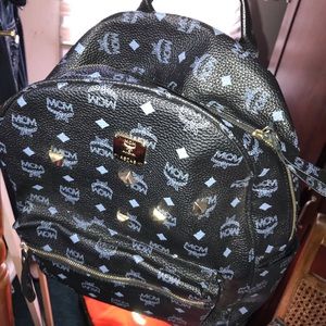 MCM backpack black Nd gold